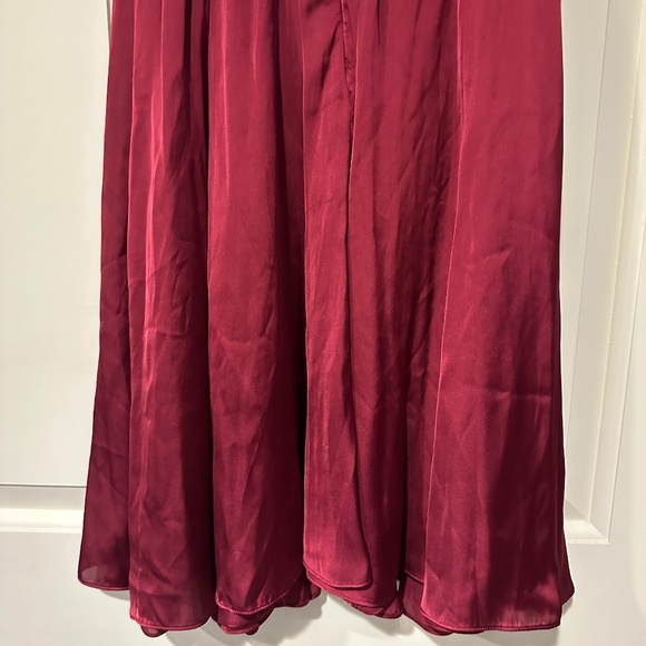 Guess Champagne Red A-Line Silk Sweetheart Dress in Size 2 (Like New) - Picture 9 of 11